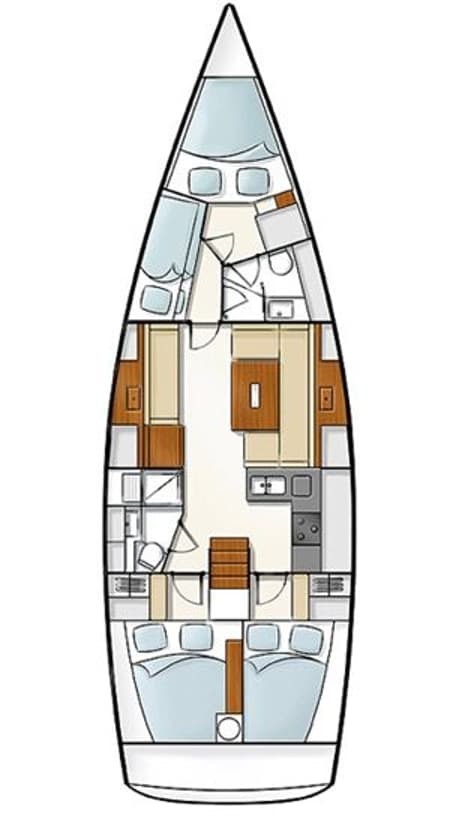 Charter Rental Sailboat Leonessa in Greece Layout | Yacht4Less