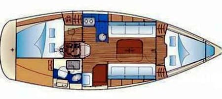 Charter Rental Sailboat Achi in Croatia Layout | Yacht4Less