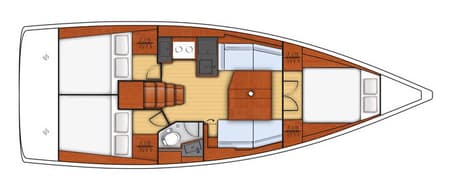 Charter Rental Sailboat Mici in Croatia Layout | Yacht4Less