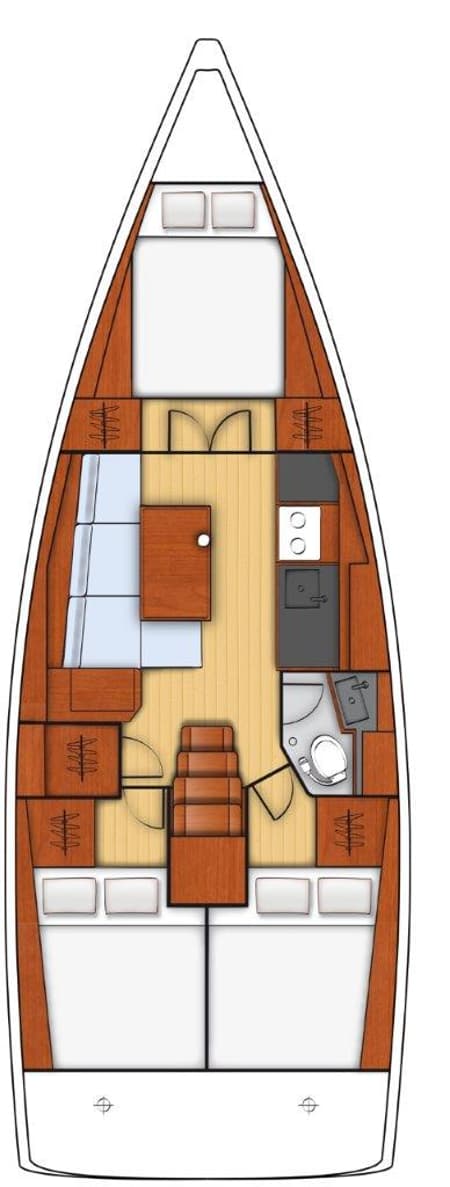 Charter Rental Sailboat Aga in Croatia Layout | Yacht4Less