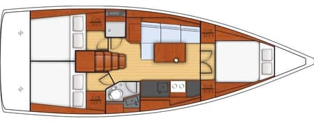 Charter Rental Sailboat La Rose in Croatia Layout | Yacht4Less