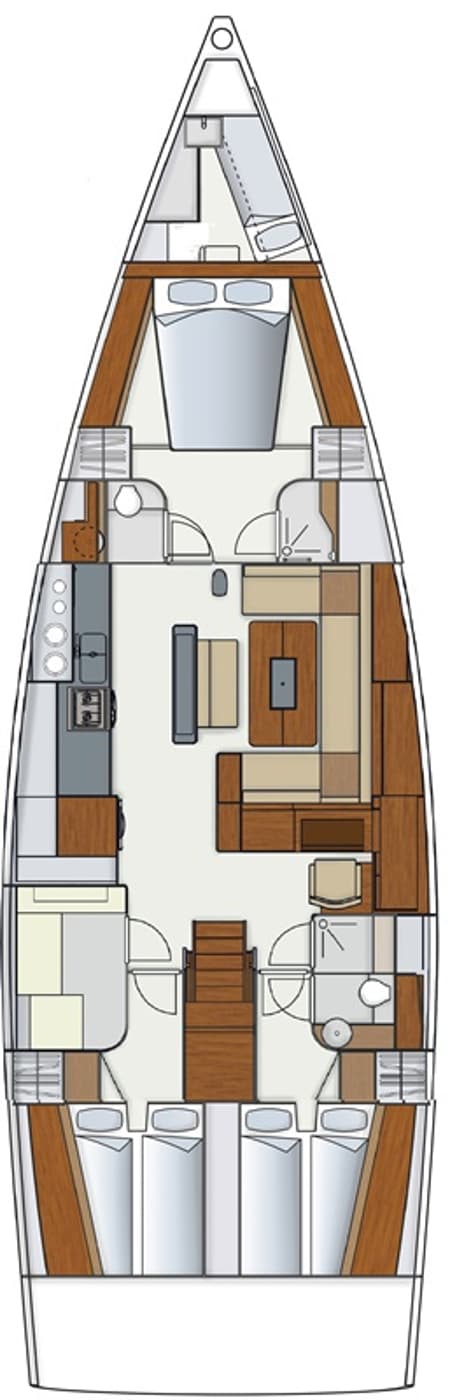 Charter Rental Sailboat Vidar in Croatia Layout | Yacht4Less