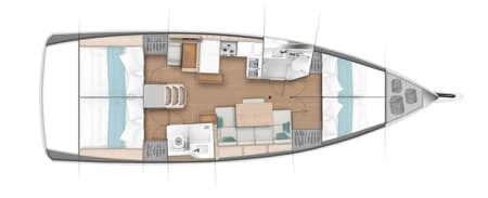 Charter Rental Sailboat Mike Charlie in Greece Layout | Yacht4Less