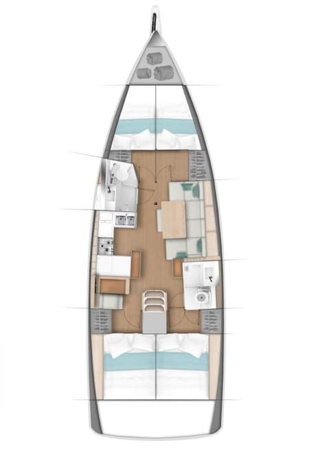 Charter Rental Sailboat Lornia in Turkey Layout | Yacht4Less