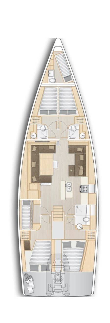 Charter Rental Sailboat Jasmine in Croatia Layout | Yacht4Less
