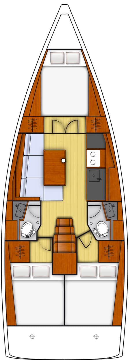 Charter Rental Sailboat Nirvana in Croatia Layout | Yacht4Less