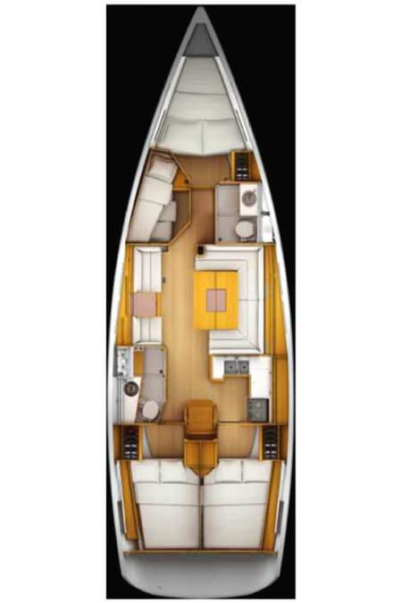 Charter Rental Sailboat Karma in Sweden Layout | Yacht4Less