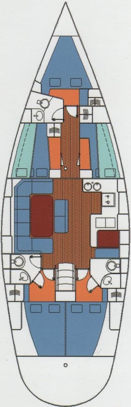 Charter Rental Sailboat Jacosta in Greece Layout | Yacht4Less