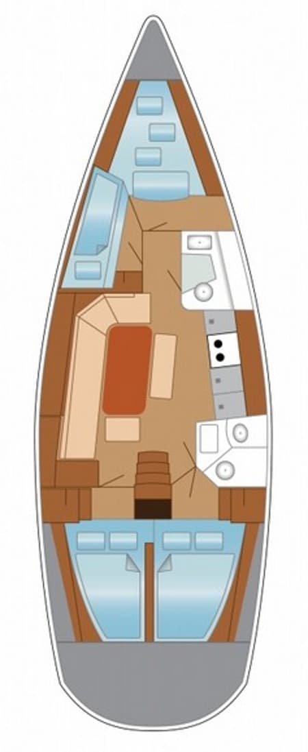 Charter Rental Sailboat Strizh in Croatia Layout | Yacht4Less