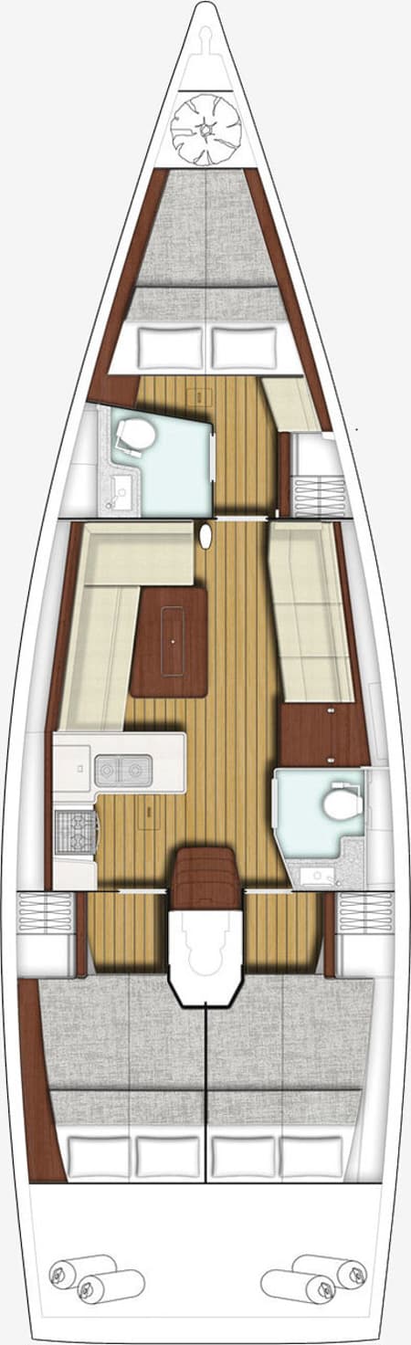 Charter Rental Sailboat Gazelle in Greece Layout | Yacht4Less