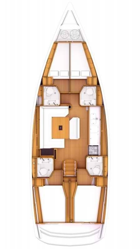 Charter Rental Sailboat Amfitriti in Greece Layout | Yacht4Less