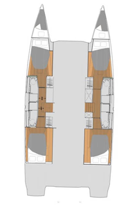 Charter Rental Catamaran Coco in Croatia Layout | Yacht4Less