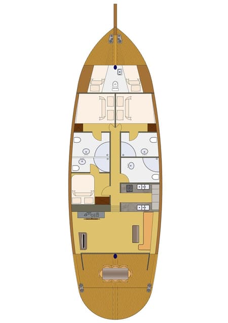 Charter Rental Gulet Karia in Turkey Layout | Yacht4Less