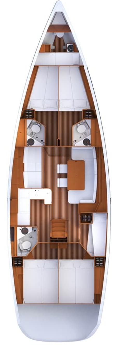 Charter Rental Sailboat Omega Kiss in Croatia Layout | Yacht4Less