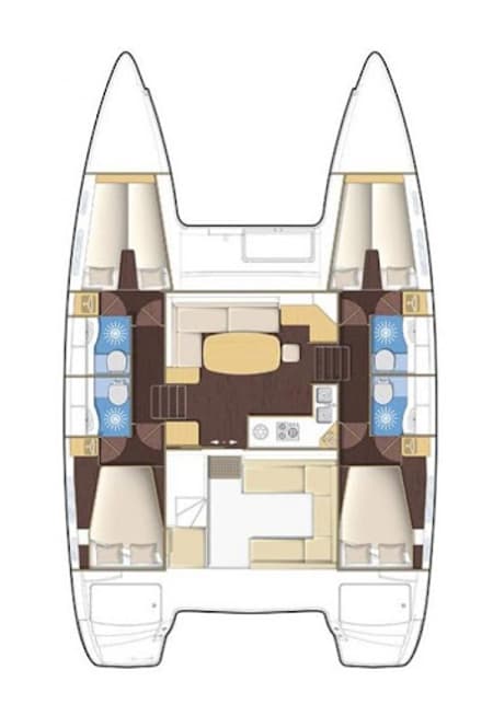 Charter Rental Catamaran Excellent in Greece Layout | Yacht4Less