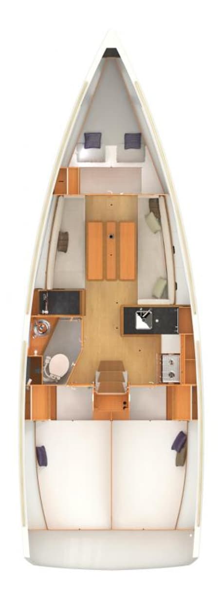 Charter Rental Sailboat Cherie Bibi in Greece Layout | Yacht4Less