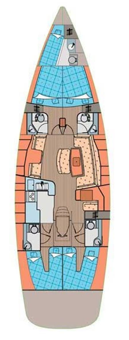 Charter Rental Sailboat Lenka in Croatia Layout | Yacht4Less