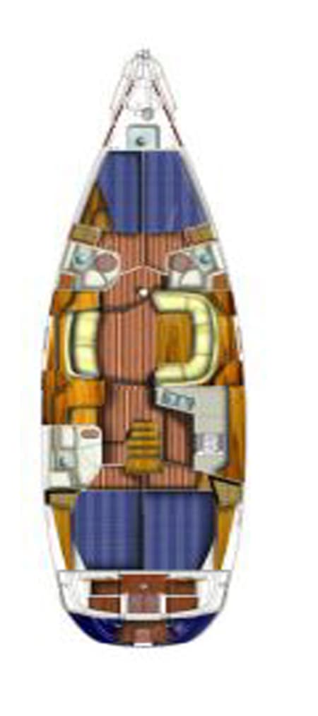 Charter Rental Sailboat Evita in Greece Layout | Yacht4Less