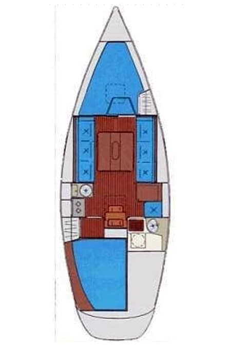 Charter Rental Sailboat Alize in Sweden Layout | Yacht4Less