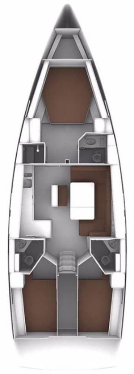 Charter Rental Sailboat Challi in Croatia Layout | Yacht4Less