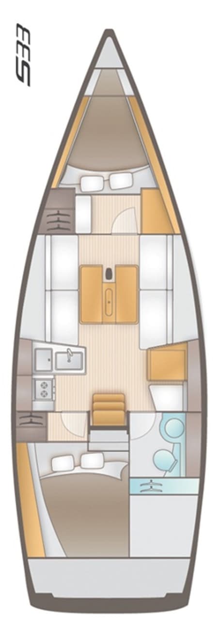 Charter Rental Sailboat Svity in Slovenia Layout | Yacht4Less