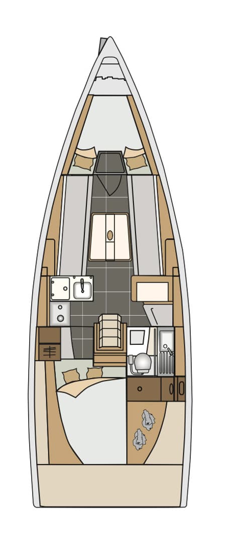 Charter Rental Sailboat Škrlatica in Croatia Layout | Yacht4Less