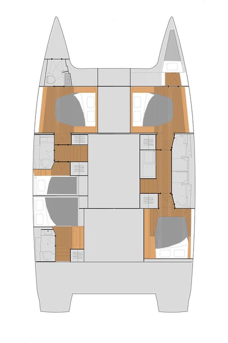 Charter Rental Catamaran No Shoes_X in BVI Layout | Yacht4Less