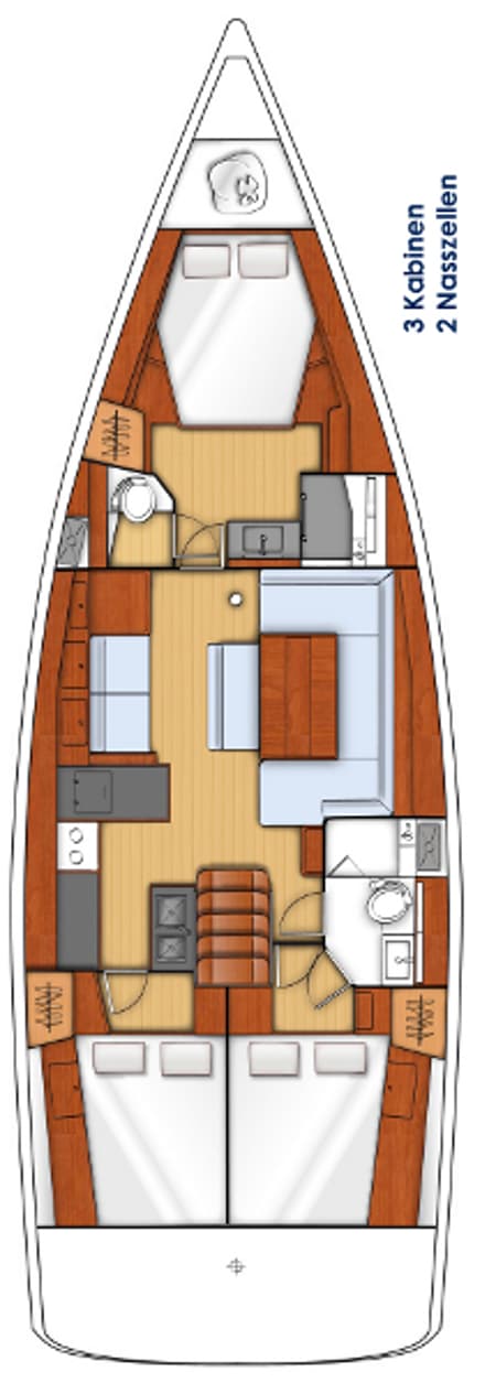 Charter Rental Sailboat Tundra in Turkey Layout | Yacht4Less