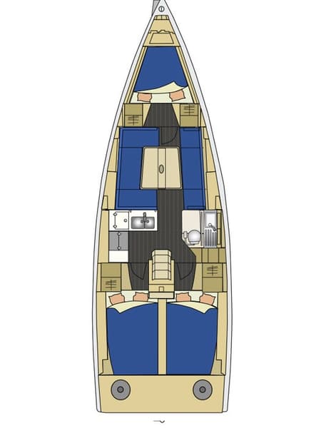 Charter Rental Sailboat Quebec in Croatia Layout | Yacht4Less