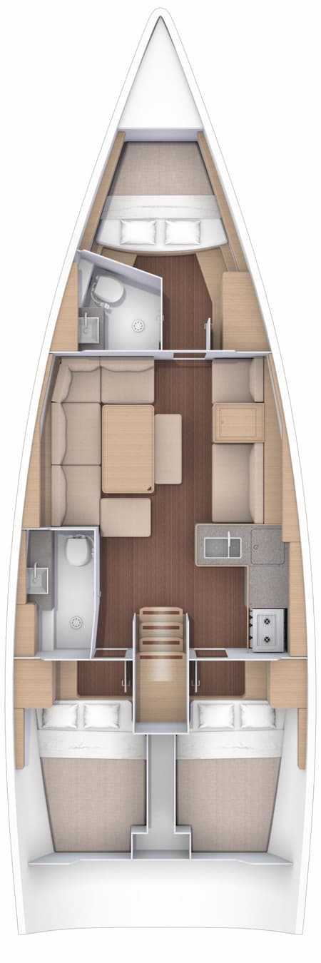 Charter Rental Sailboat Mona in Croatia Layout | Yacht4Less