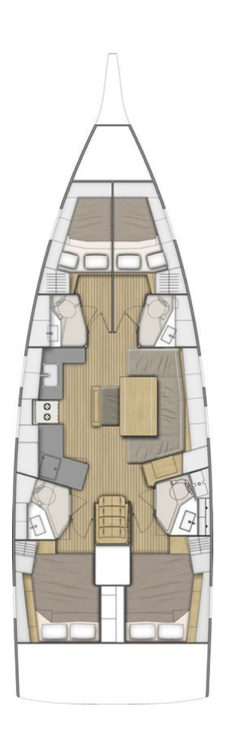 Charter Rental Sailboat Andiamo in Greece Layout | Yacht4Less