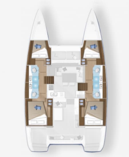 Charter Rental Catamaran Leo in Turkey Layout | Yacht4Less
