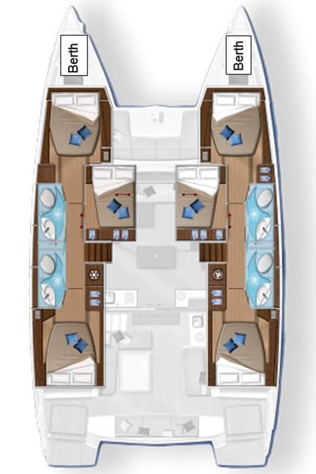 Charter Rental Catamaran Kasper in Croatia Layout | Yacht4Less