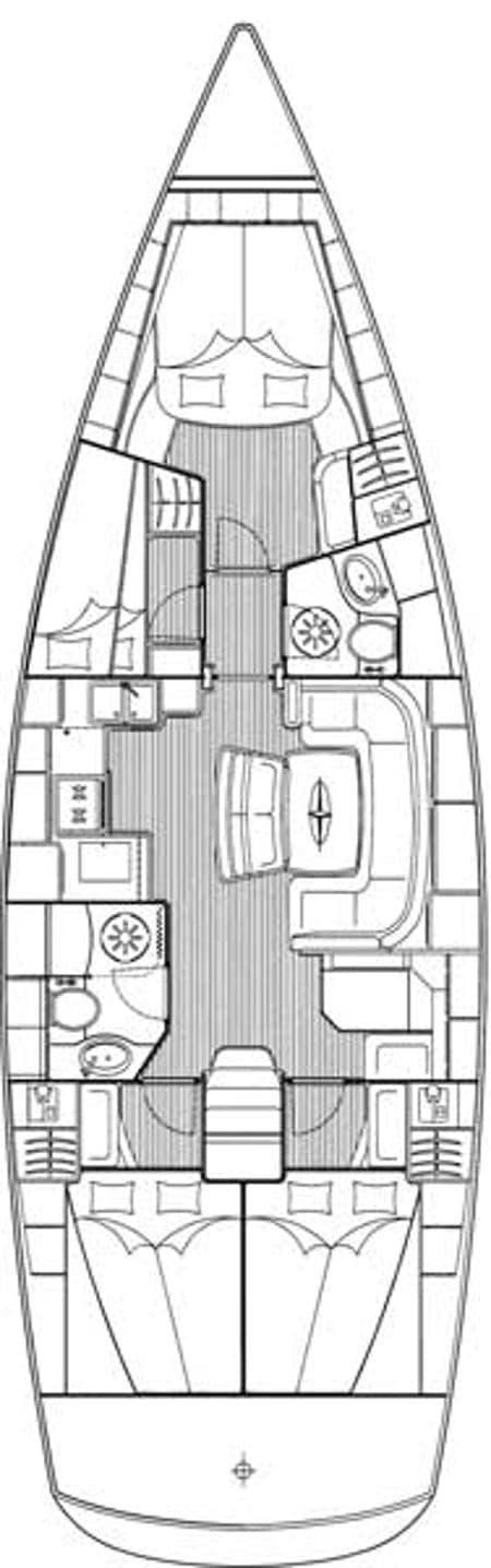 Charter Rental Sailboat Evita in Sweden Layout | Yacht4Less