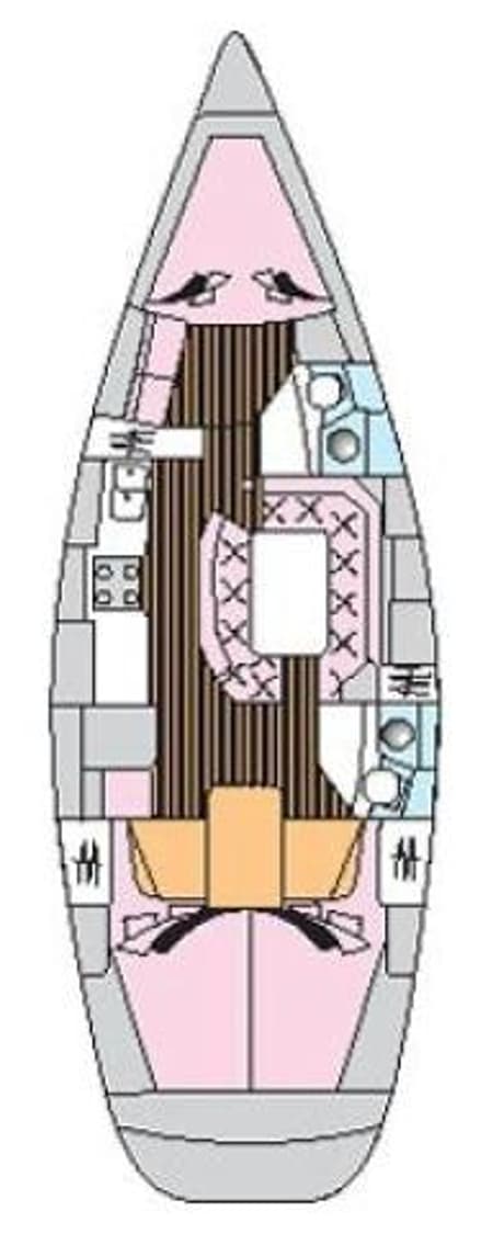 Charter Rental Sailboat Palmizana in Croatia Layout | Yacht4Less