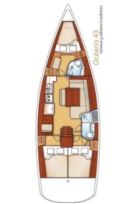 Charter Rental Sailboat Rhapsody in Turkey Layout | Yacht4Less