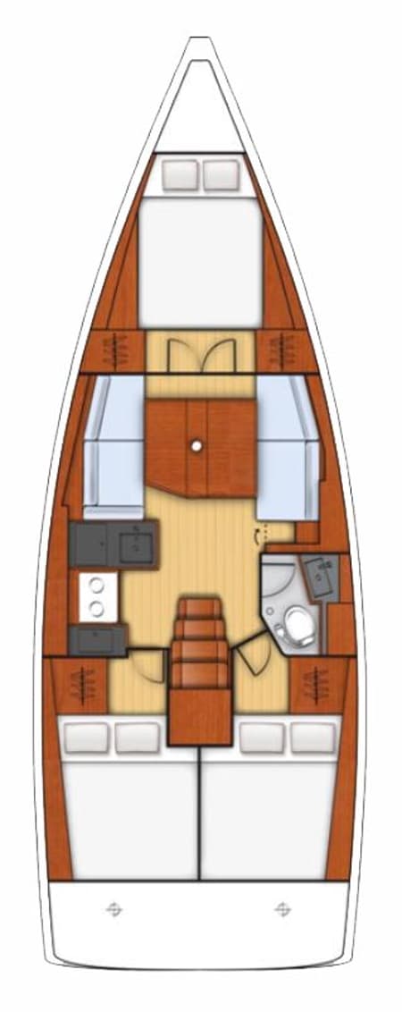 Charter Rental Sailboat Angel07 in Croatia Layout | Yacht4Less