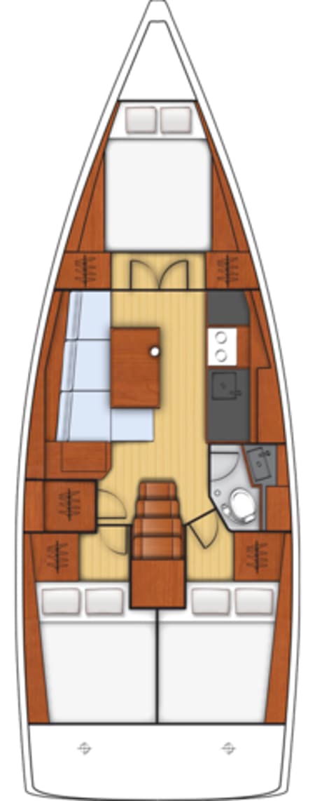 Charter Rental Sailboat Solar in Turkey Layout | Yacht4Less