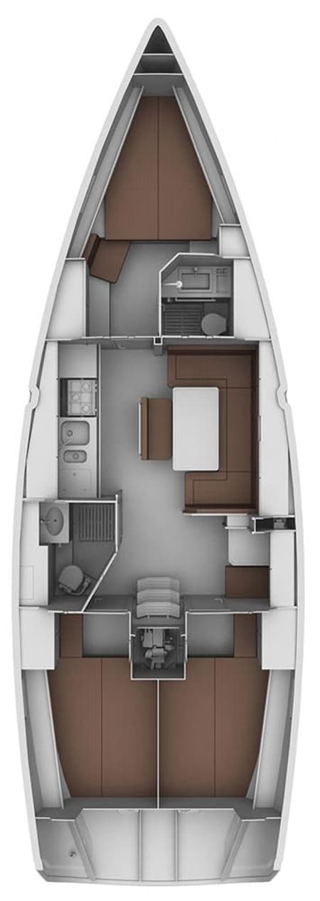 Charter Rental Sailboat Allegro in Croatia Layout | Yacht4Less