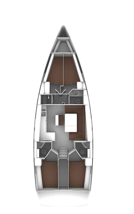 Charter Rental Sailboat Ioli in Greece Layout | Yacht4Less