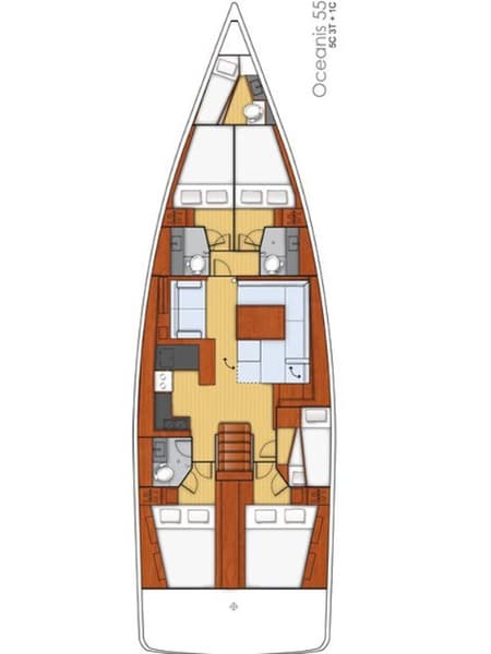 Charter Rental Sailboat Lucky Trader in Greece Layout | Yacht4Less