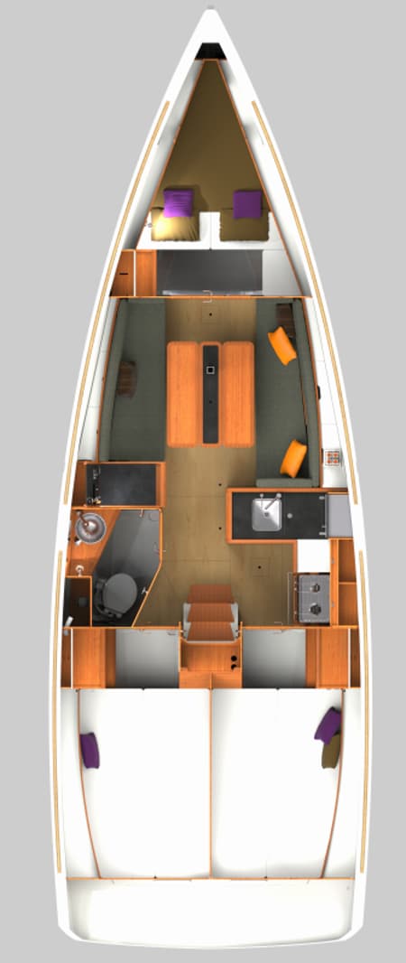 Charter Rental Sailboat Siberia in Croatia Layout | Yacht4Less