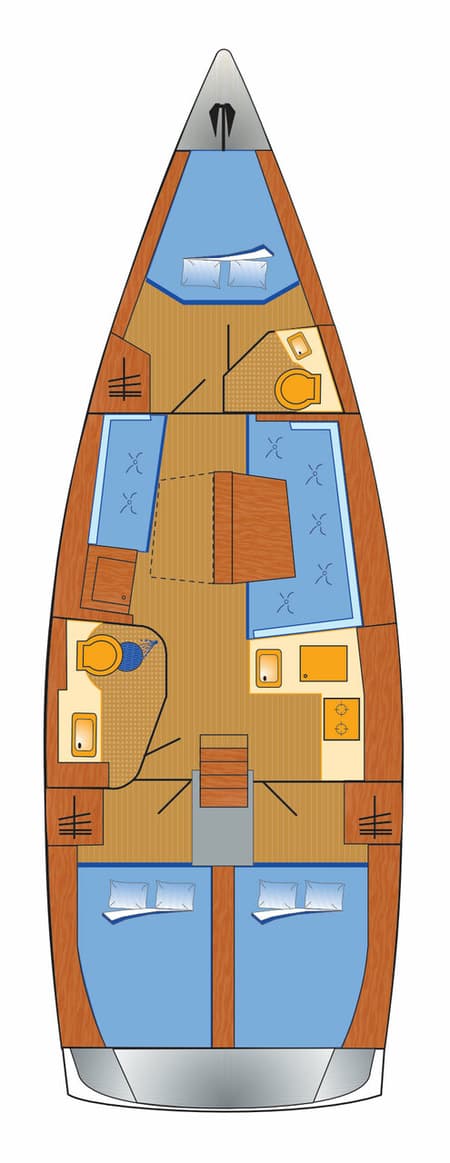 Charter Rental Sailboat Laysan in Croatia Layout | Yacht4Less