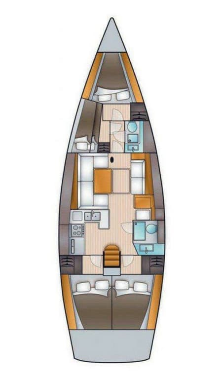 Charter Rental Sailboat Daddy's Toy in Greece Layout | Yacht4Less