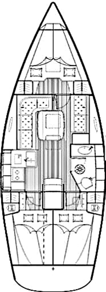 Charter Rental Sailboat Alba in Greece Layout | Yacht4Less