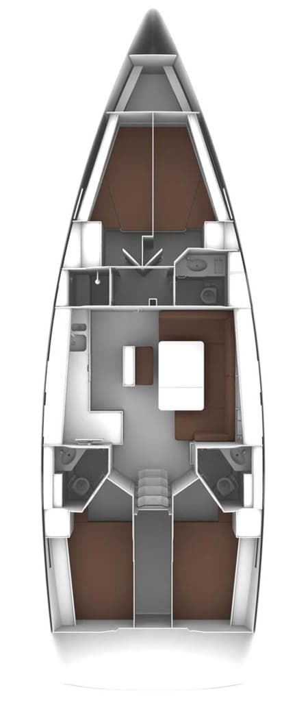 Charter Rental Sailboat Rocky I in Croatia Layout | Yacht4Less