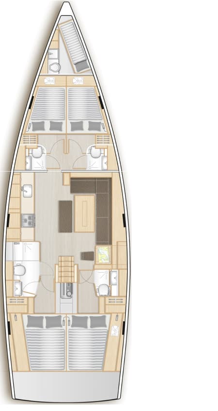 Charter Rental Sailboat Phaedra in Greece Layout | Yacht4Less