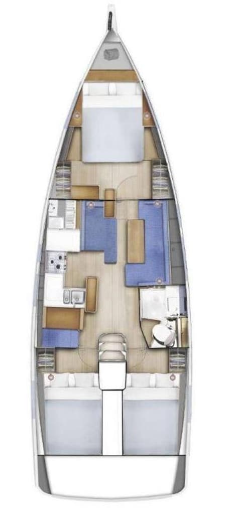 Charter Rental Sailboat Kalumina in Croatia Layout | Yacht4Less