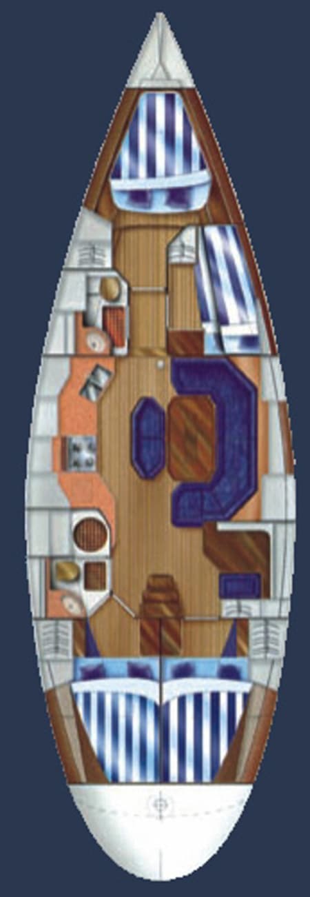 Charter Rental Sailboat Pasja in Croatia Layout | Yacht4Less