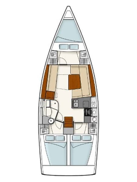 Charter Rental Sailboat Ariel in Croatia Layout | Yacht4Less